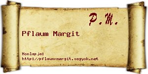 Pflaum Margit névjegykártya